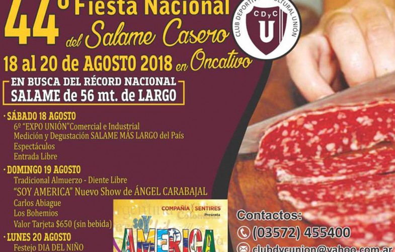 Se viene la 44º Fiesta Nacional del Salame Casero